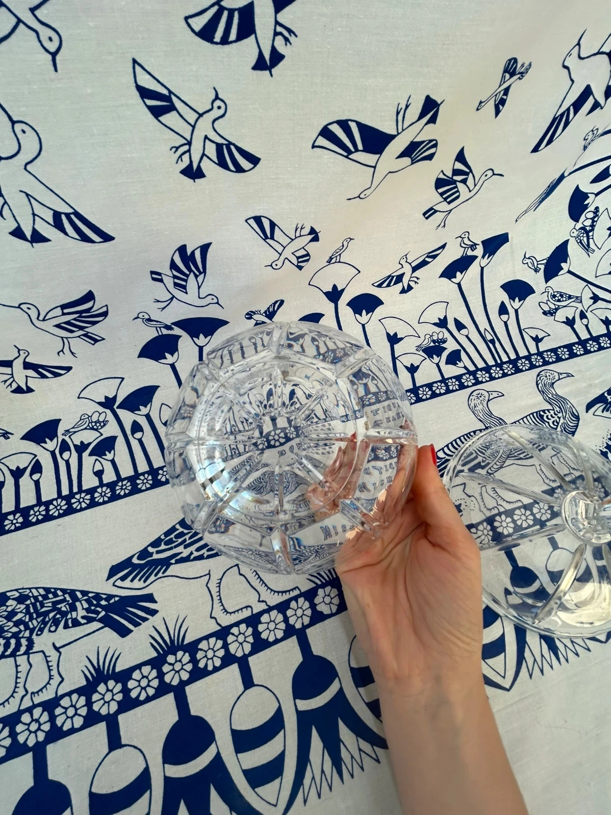 Bonbonnière com tampa de cristal d’arques 24% Pb0 - vintage – photo 8